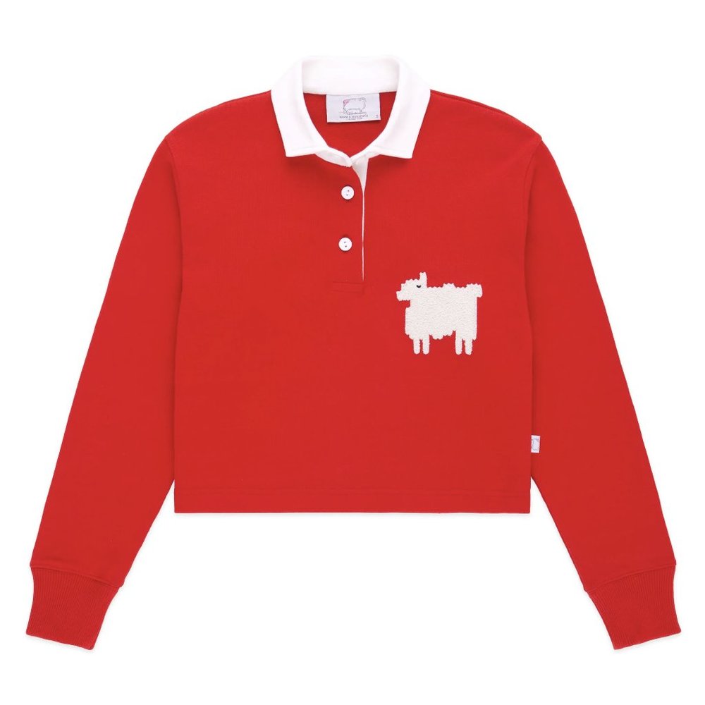 Rowing Blazers Red Polo with White Collar